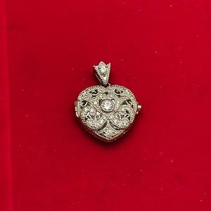 Sterling silver heart locket pendant